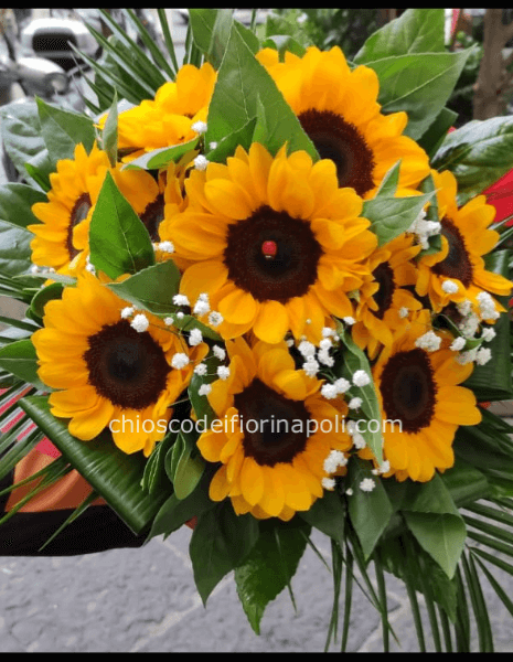 Bouquet con 5 Girasoli