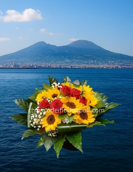 Magnifico bouquet rose rosse e girasoli small