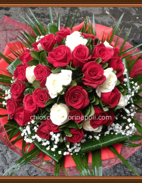 Bouquet laurea rosso e bianco