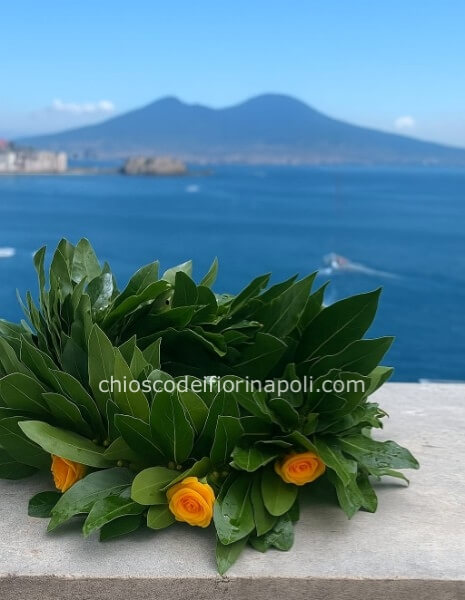 Coroncina laurea con roselline