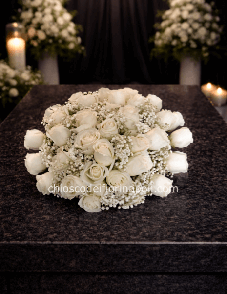 Cuore di Rose Bianche medium