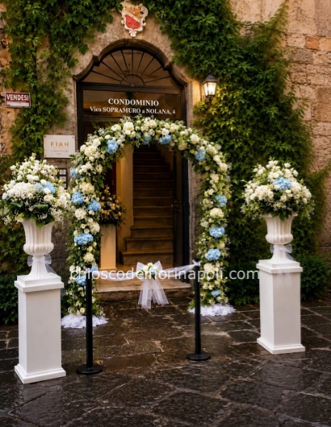 Arco Floreale Elegance Azzurro